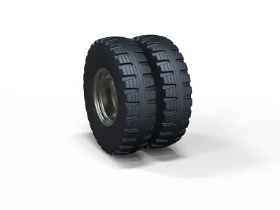 Double wheel 3 3D model