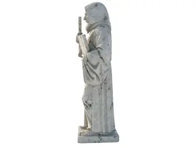 Saint Benedict Low-poly 3D model
