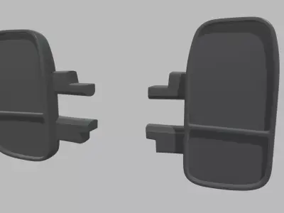 Truck Mirror 02 Low-poly 3D model