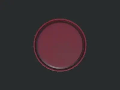Bioplastic Drum 02 Low-poly 3D model