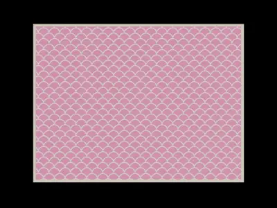 Pink Fish Scale Side Table Low-poly 3D model