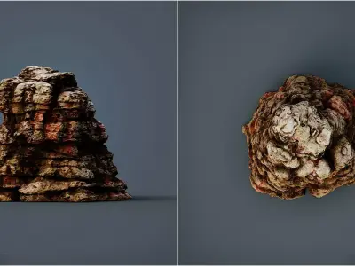 Alien Cliff Free low-poly 3D model