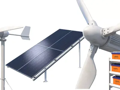 Alternative energy set 01 3D model