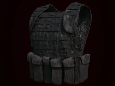 Tactical Vest Low-poly 3D model