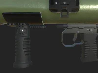 Rocket Launcher Low-poly 3D model order