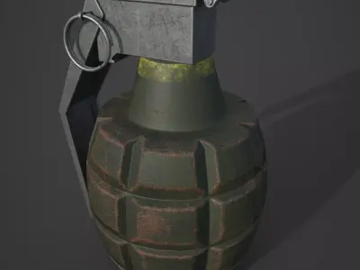 Grenade Low-poly 3D model 5
