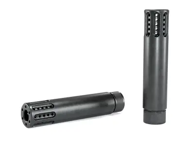 GunTec Muzzle Brake with Slip-Over Barrel Shroud Low-poly 3D model