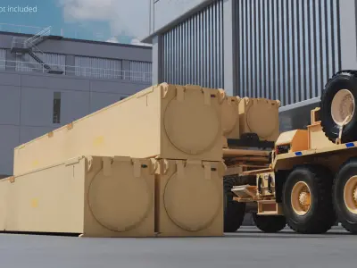  Hypersonic Missile Launcher Container Desert 