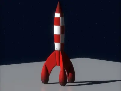 Tintin rocket 3D model