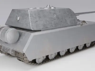Maus Tank - Game-Ready - RIGGED - LOW-POLY - Low-poly 3D model