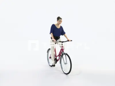 Dream 01E bicycle bike Elegant Pants Woman Low-poly 3D model