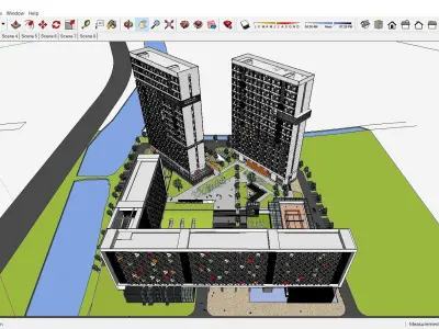 Sketchup Residential Complex A4 3D model
