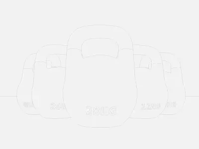 Compteton Kettlebells ALL Weights Low-poly 3D model