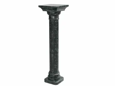 Dark marble column Low-poly 3D model