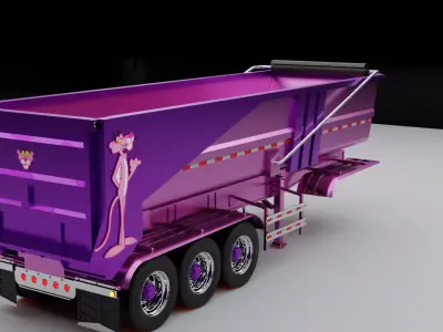trailer colombiano pantera rosa Low-poly 3D model