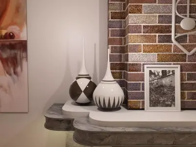 modern vase set Free 3D model