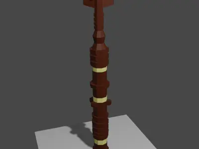 Native American Totem Low-poly 3D model