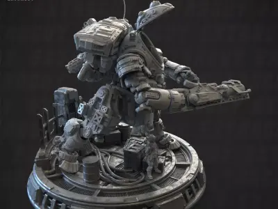Iron Char-mander 100mm Static Set 3D print model
