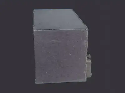 World War II military radio apparatus Low-poly 3D model