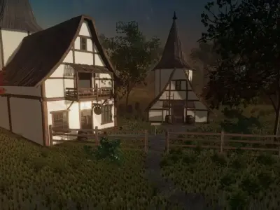 Medieval Modular City - Lite Low-poly 3D model