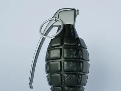 Realistic grenade model Low-poly 3D model