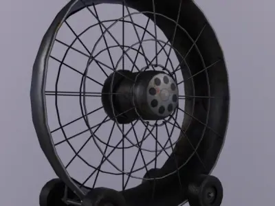 Industrial Fan No Blade Low-poly 3D model