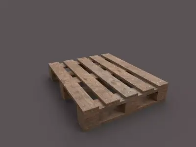 Pallet 3D model wooden Low-poly 3D model
