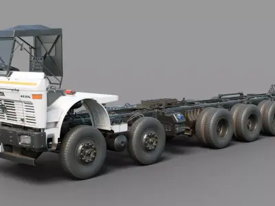 TATA LPT Chassis 16 wheel 3D model