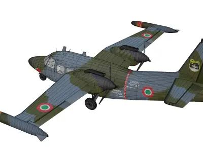 Piaggio P166 Low-poly 3D model