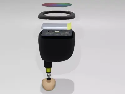 Custom earbuds design with ANC Free low-poly 3D model