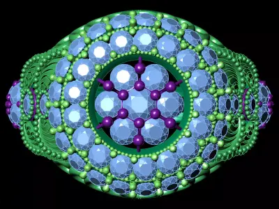 Big Flower Cluster Gem  Ring STL CAD File 3D print model