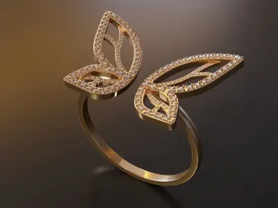 Butterfly Ring 3D print model