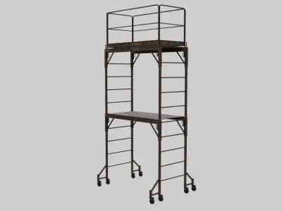 Scaffold 1B Low-poly 3D model