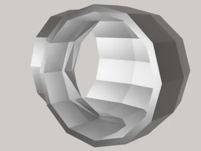 Building Roof Vent Metallic Material  Free low-poly 3D model