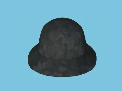 Black Camouflage Soldier Helmet - Character Fashion Design Low-poly 3D model