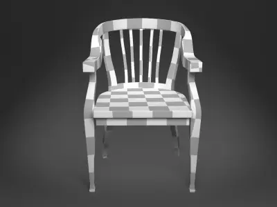 Classic Chair Low-poly 3D model