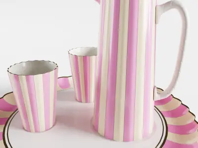 Antique Lemonade Set 3D model