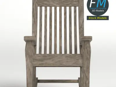 Old rocking chair 3D model