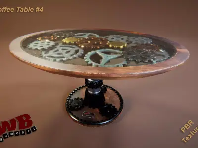 Coffee Table 4 Low-poly 3D model