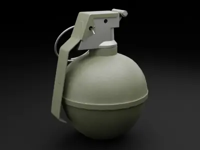 Game Ready Hand Grenade Low-poly 3D model