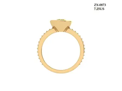 Solitaire Engagement Ring 3D print model 103