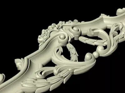 carved frame for mirror 3D model