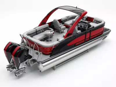 Luxury Performance Pontoon High End Recreational Watercraft 3D model