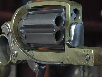 Apache revolver Low-poly 3D model Free low-poly 3D model