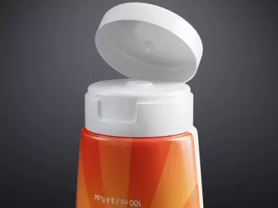 Cosmetic Tube Packaging - Skincare Lotion Cream Low-poly 3D model