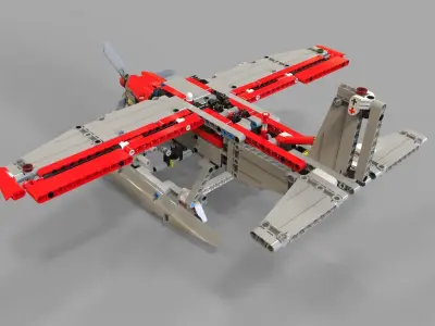 Lego Fire plane 3D model