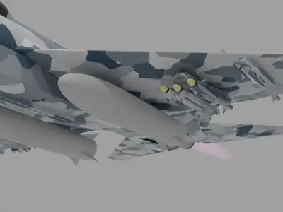 Simple Fighter Jet - Low Poly Low-poly 3D model