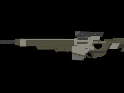 Low Poly Sniper  Free 3D model