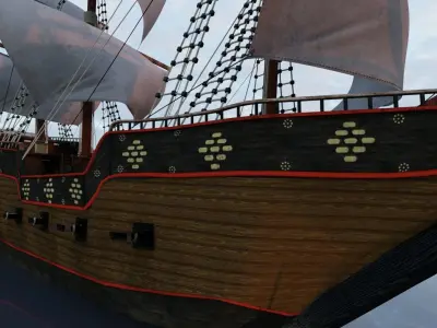 Pirate Ship 3D model 3