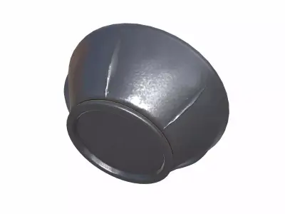 Industrial Knob Low-poly 3D model